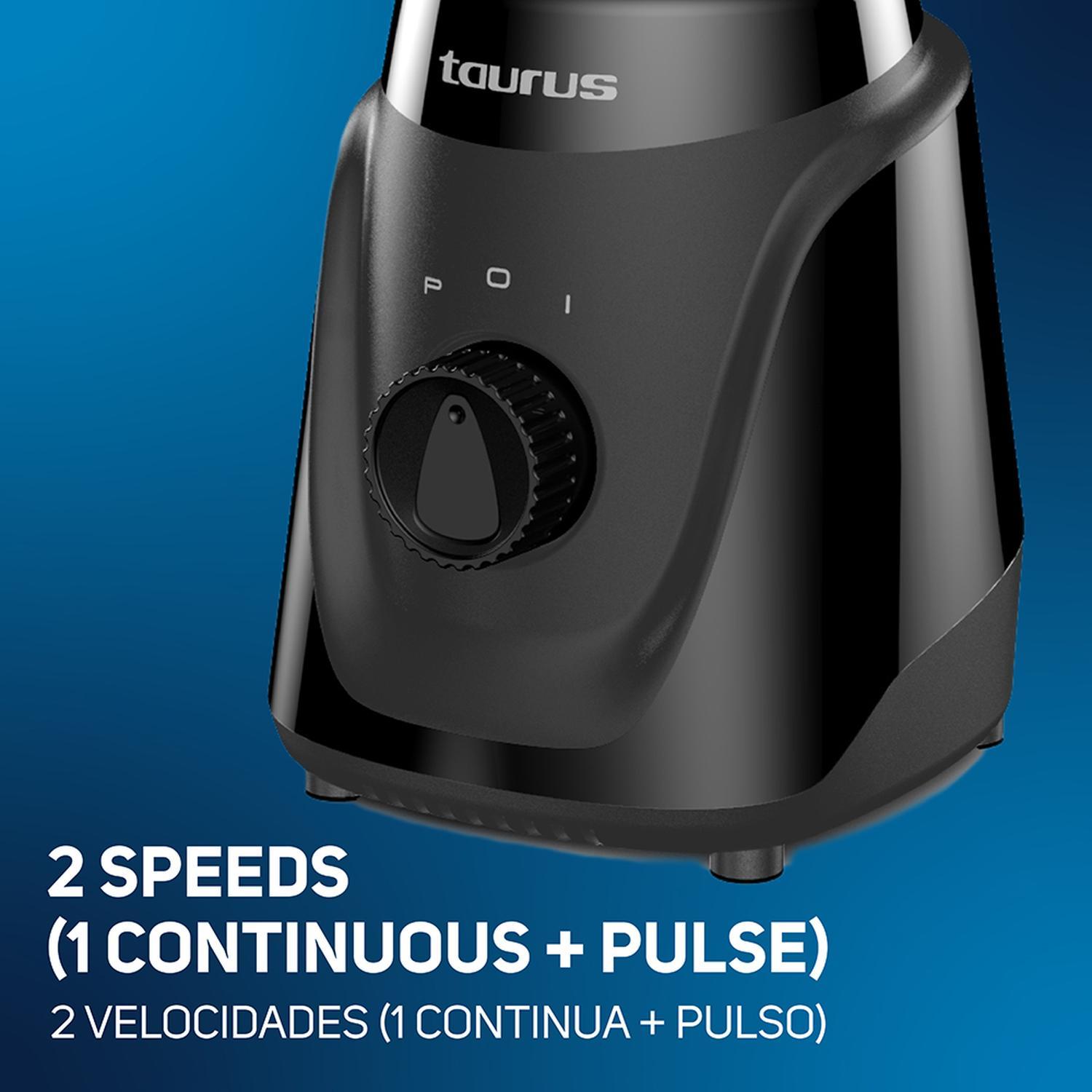 Licuadora Taurus Blender 2Go 500ml 2Vel Rojo — imagen 3