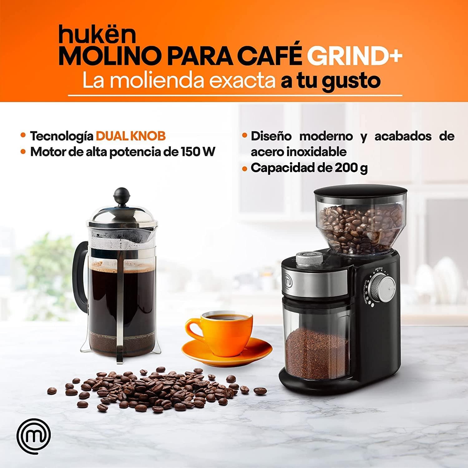 MOLINO CAFE ESPECIAS MASTERCHEF MK-CG-12K PRO — imagen 3