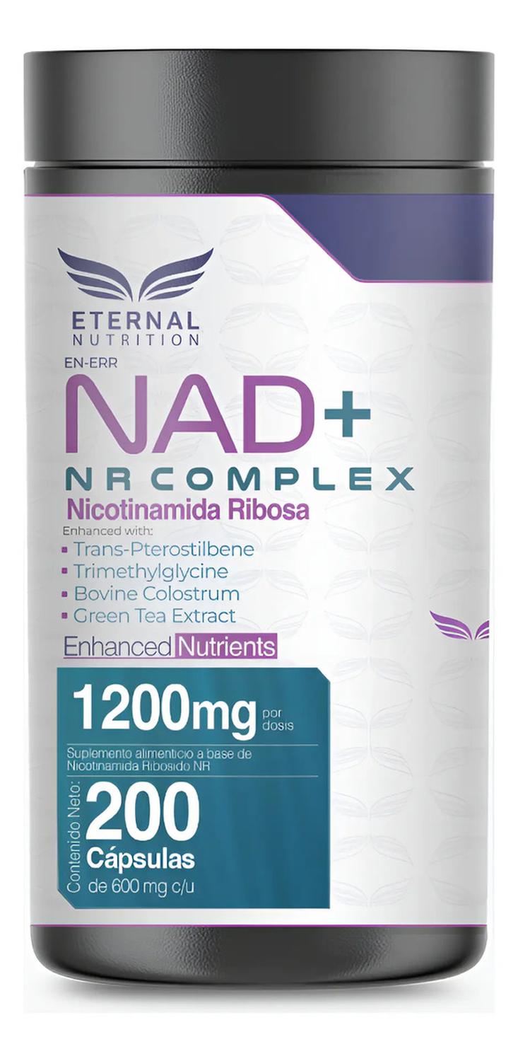 Essentials: NAD+ NR Complex, Nicotinamida Ribósida + Calostro + Trans-Pterostilbeno, 200 Cápsulas — imagen 1