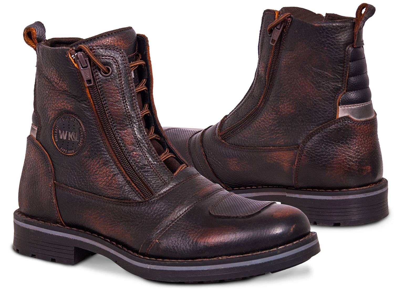 Bota Hombre Moto Biker Casual Workland 89501 Miel Brush — imagen 2