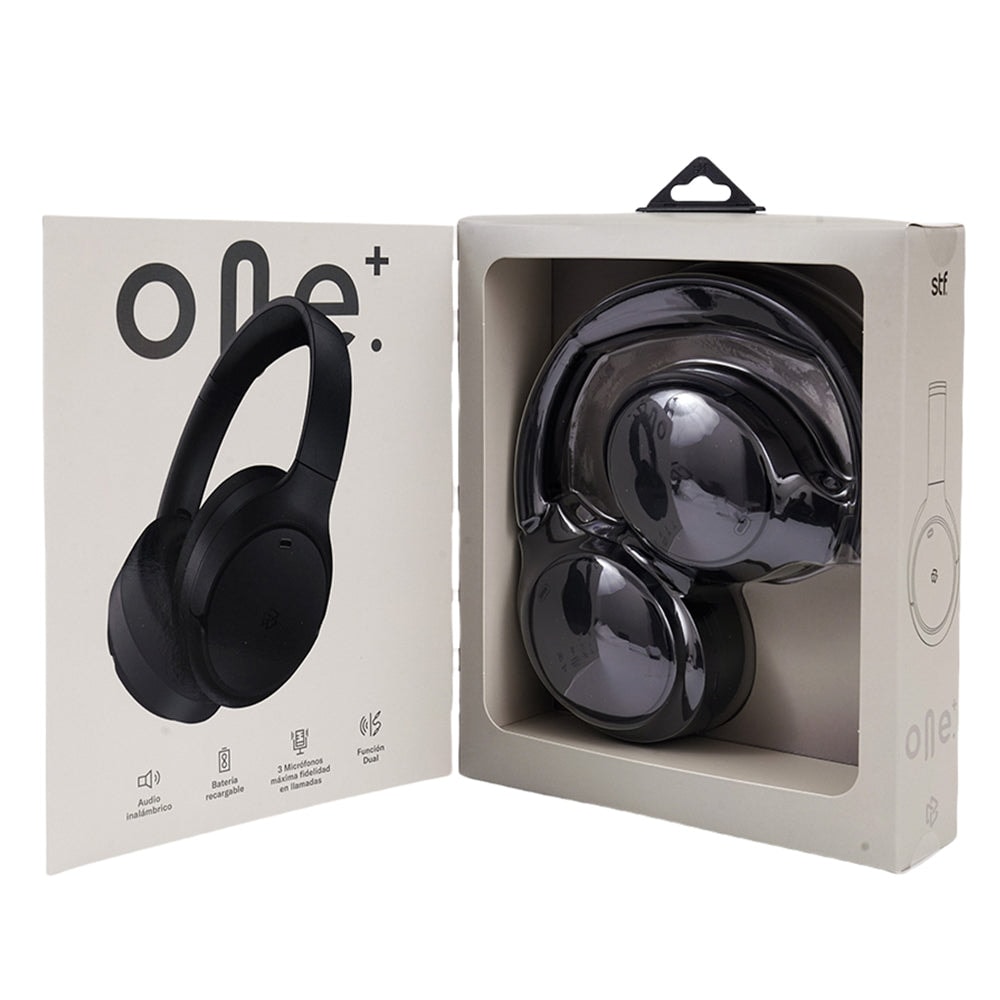 Audífonos inalámbricos On Ear One Plus STF ANC 44h Uso Negro — imagen 14