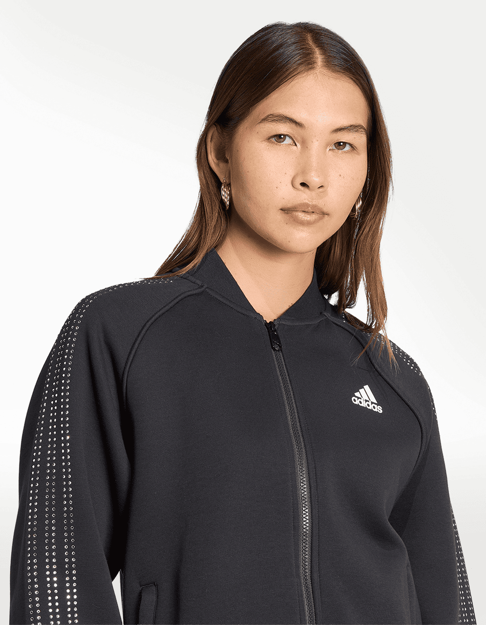 Chamarra Adidas Bomber Negro - Mujer — imagen 4
