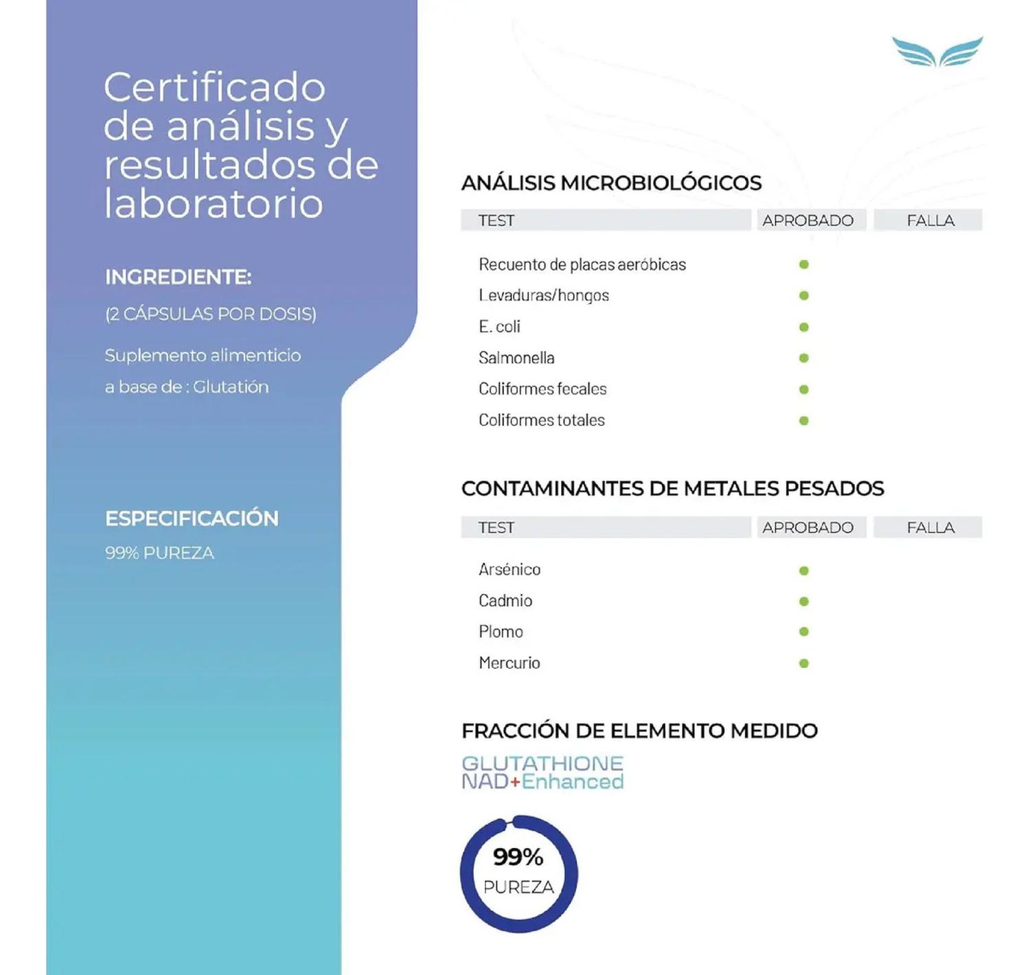 Essentials: L-Glutatión con NAD+, Cognizin Citicolina y Aminoácidos, Antioxidante, 100 Cápsulas — imagen 4