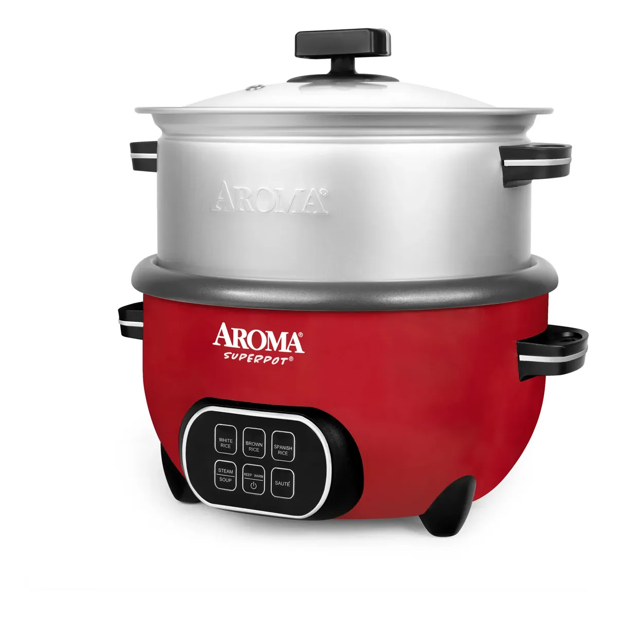 AROMA ARC-1021DR Olla Multifuncional Color Rojo Capacidad De 20 Tazas — imagen 2