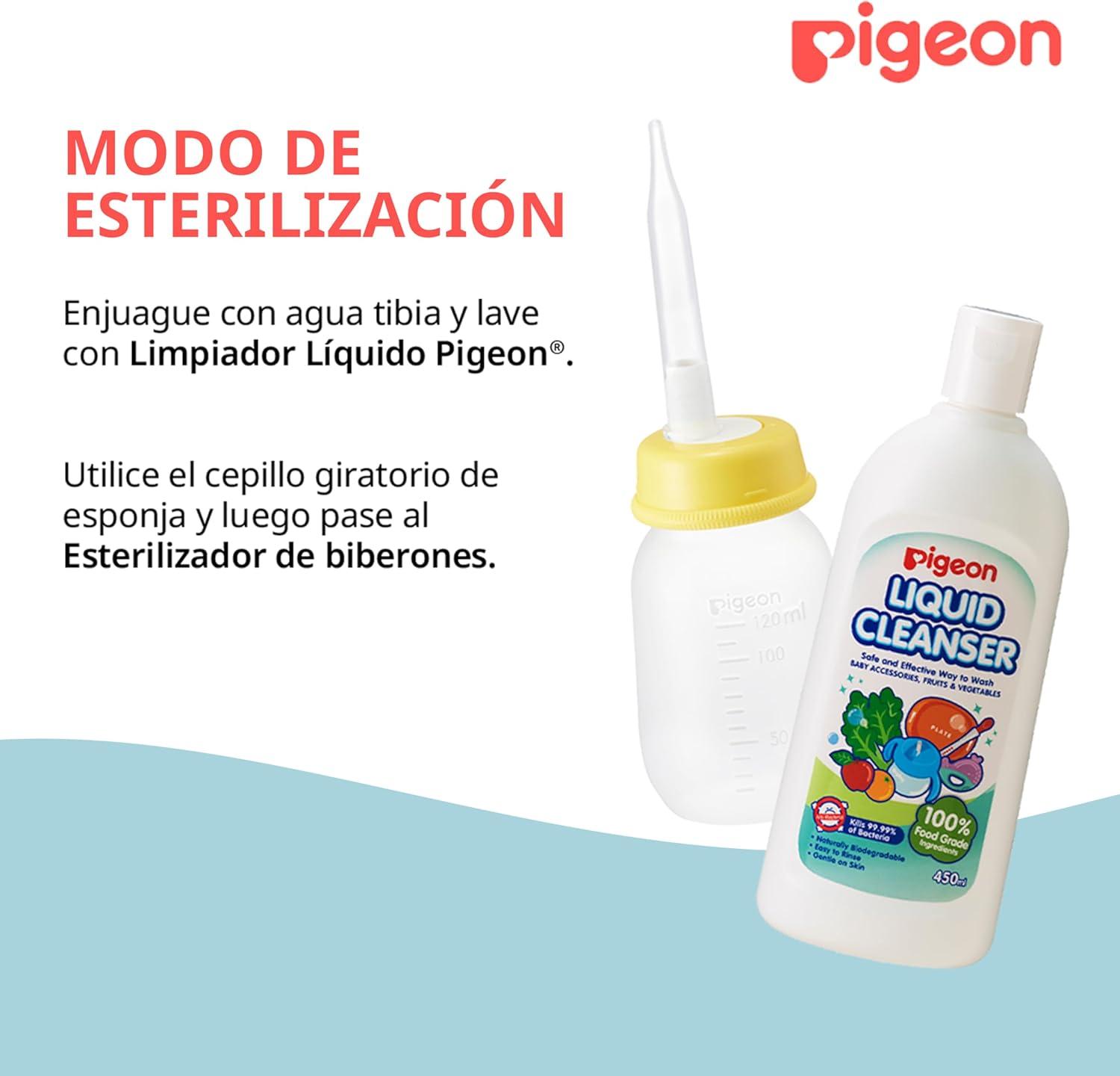 Biberón Especial Pigeon con Tetina Larga Anticólicos — imagen 6