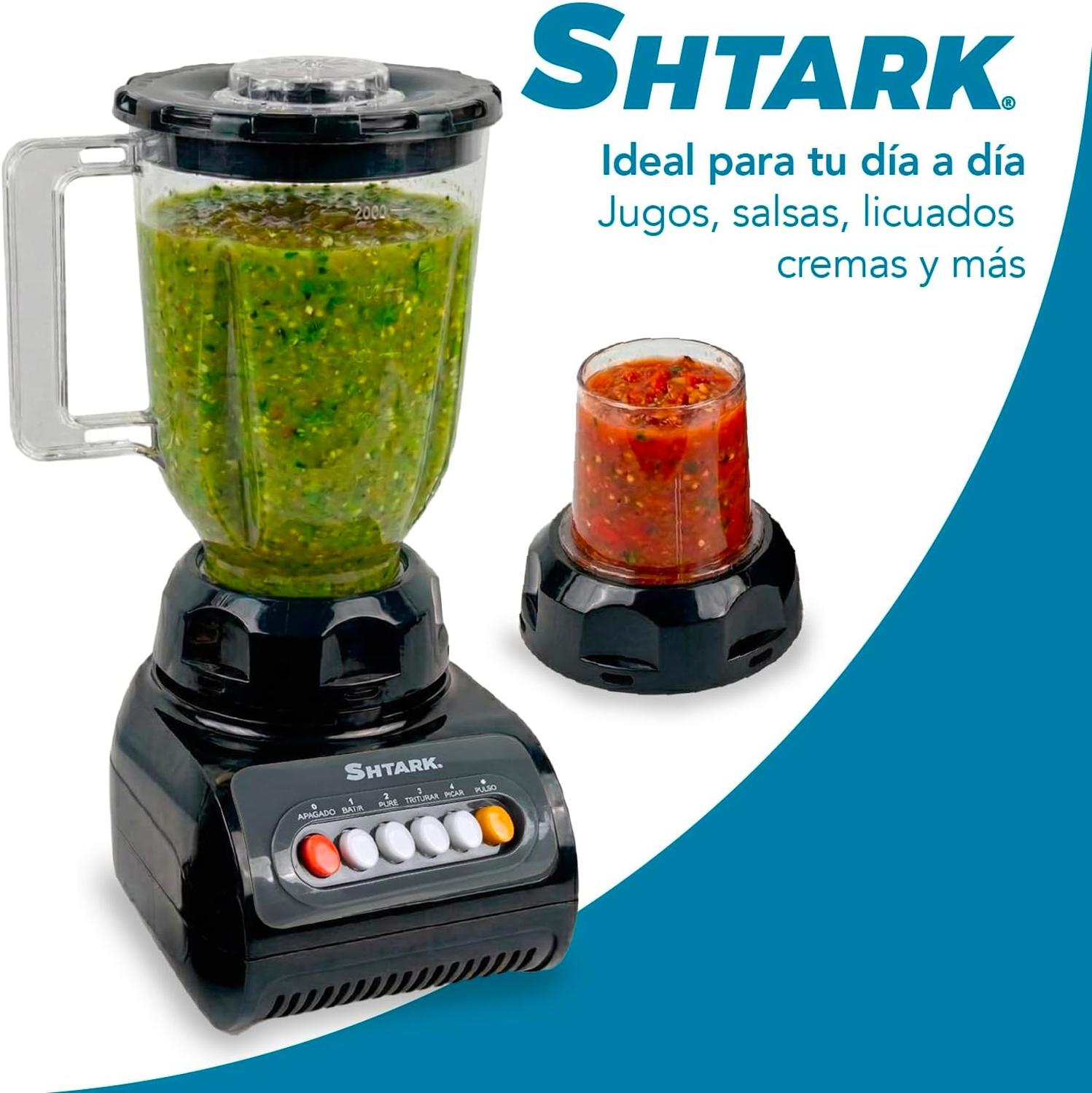 Licuadora Shtark 500W 1.5L con Vaso y Molinillo Negro — imagen 6