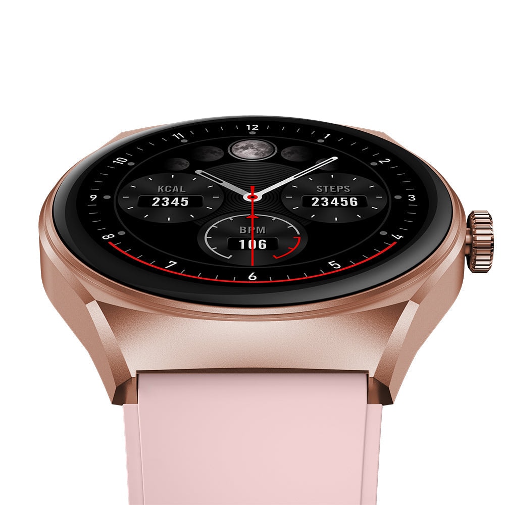 Smartwatch Reloj Kronos Trek STF Pantalla 1.38" Resistencia al agua IP67 Rosa — imagen 5