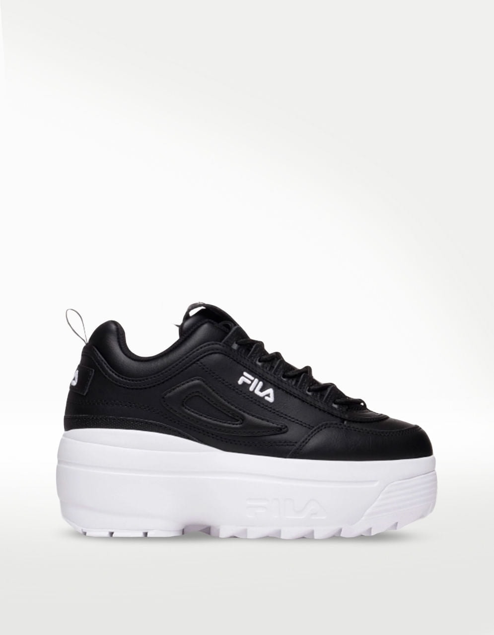 Tenis Fila Disruptor II Wedge Negro - Mujer — imagen 2