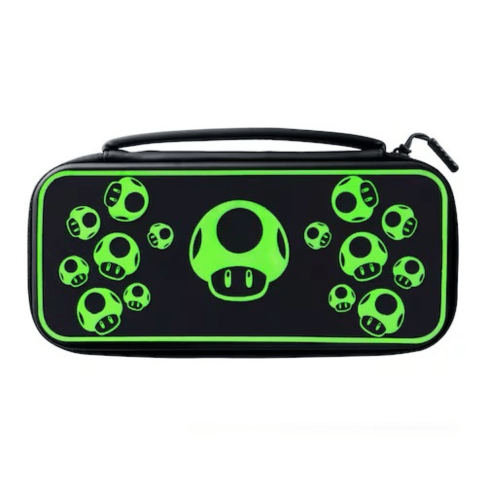 Estuche de Viaje PDP Nintendo Switch Travel Case Plus Glow - 1-UP Negro/Verde — imagen 3