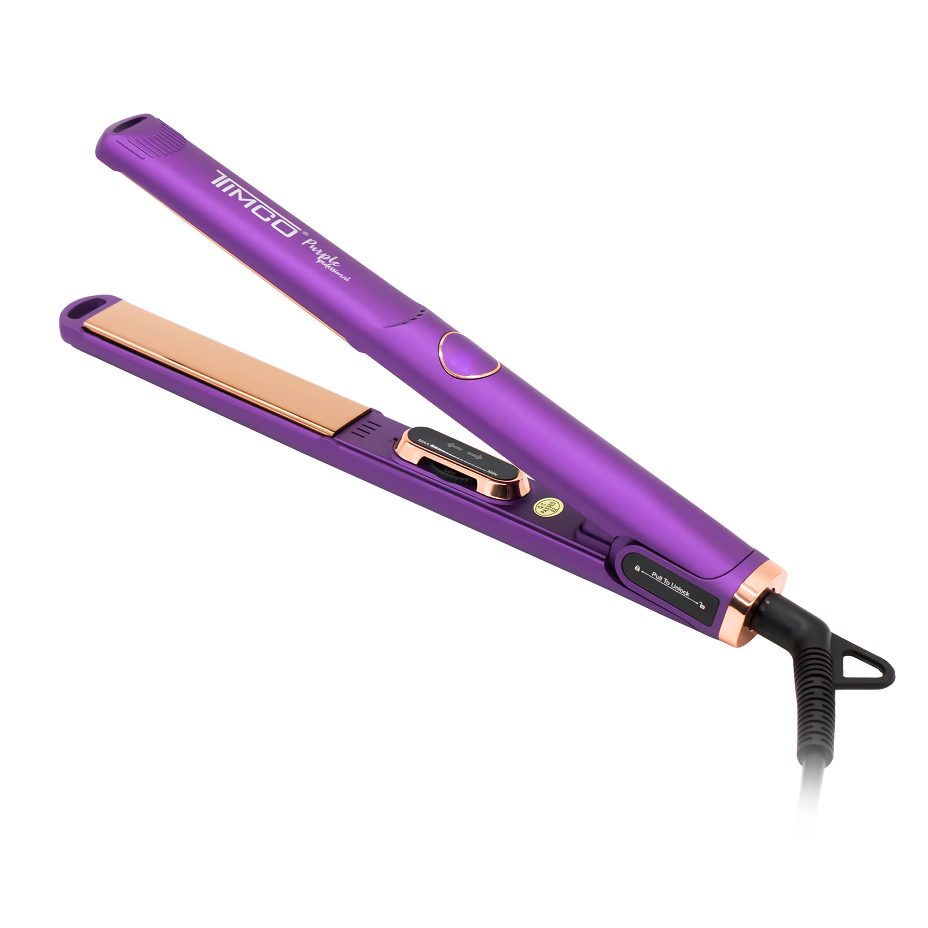 Plancha Alaciadora de Cabello Uso Profesional Purple Titanio Ionizado Timco P1099 — imagen 2