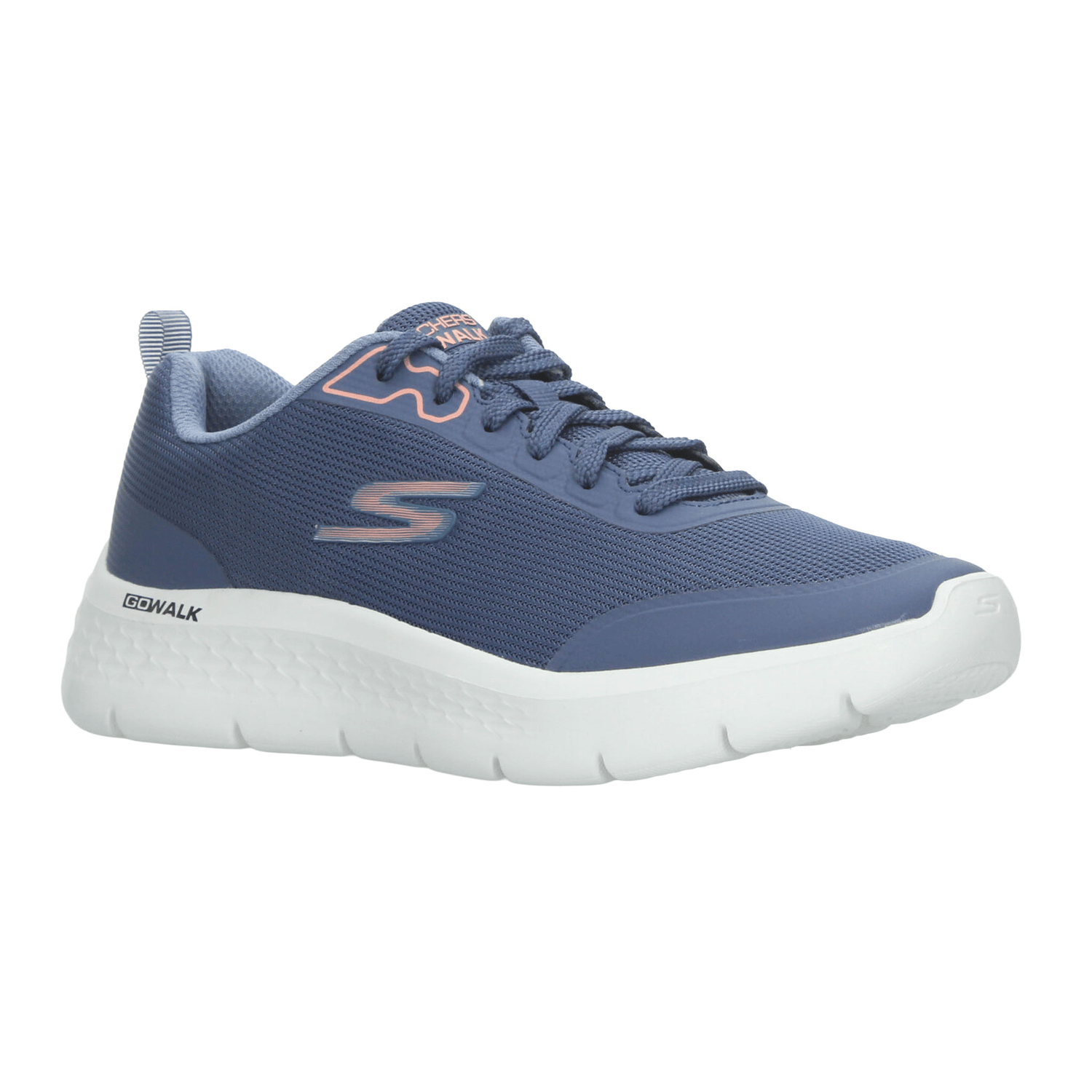 Tenis Skechers Go Walk Flex Dama Azul Deportivo Cintas Mujer — imagen 3