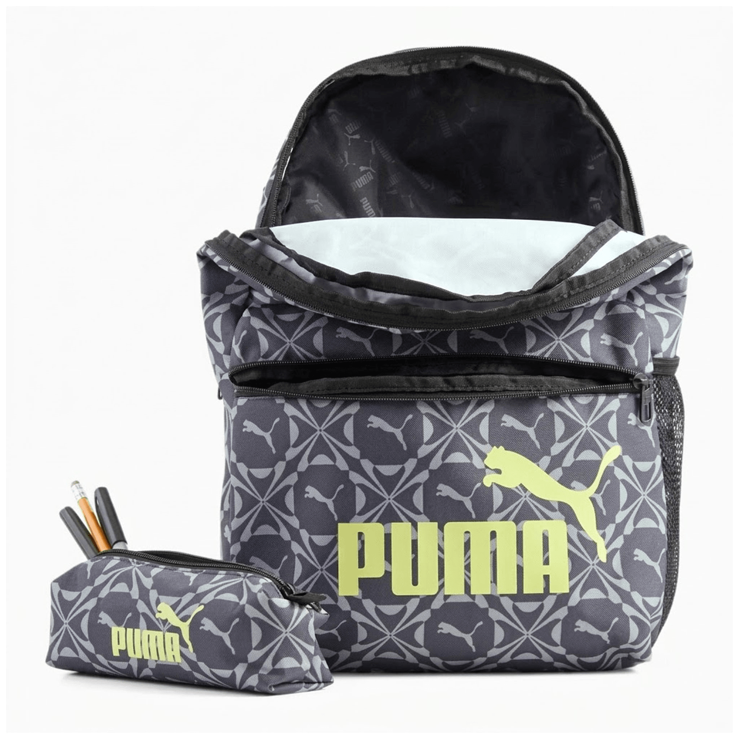 Mochila con lapicera Puma Phase Gris Escolar Unisex 20L — imagen 4