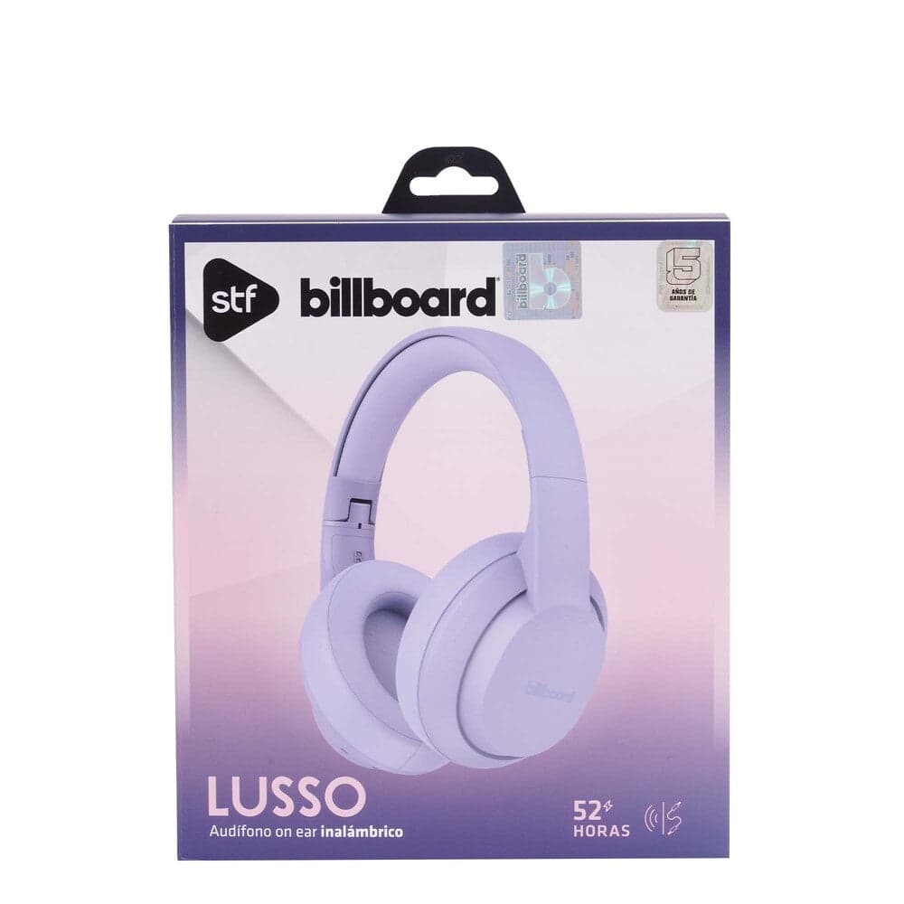 Audifonos Inalambricos On Ear Lusso STF - Billboard 52hrs Uso Morado — imagen 7