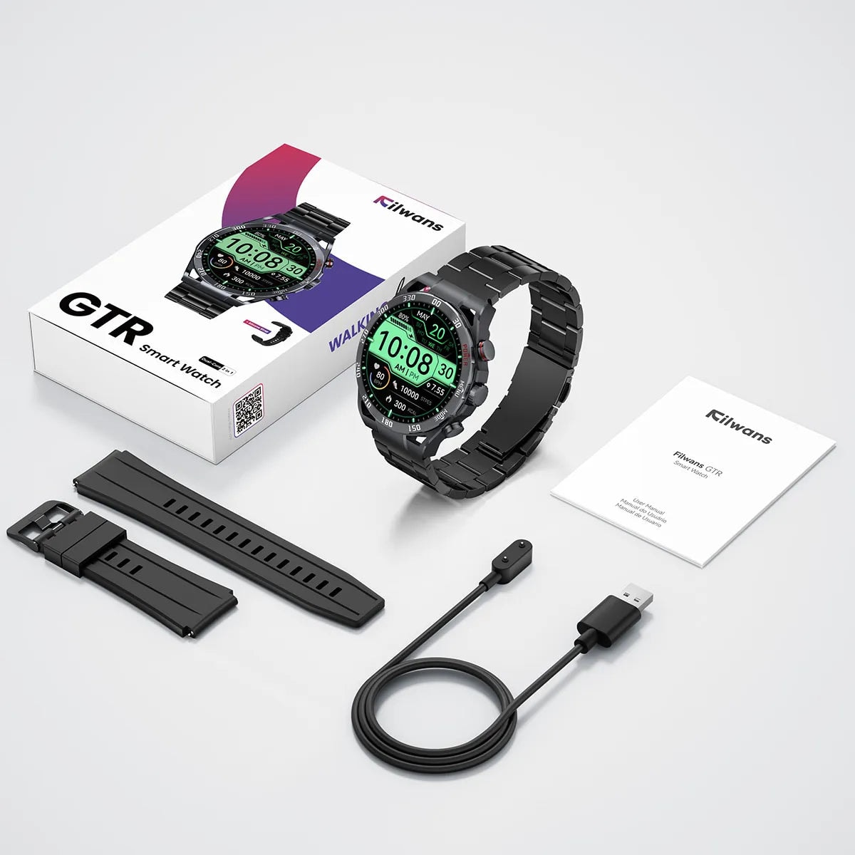 Smartwatch Filwans Gtr Amoled Bluetooth Llamadas, Mensajes.Negro — imagen 6