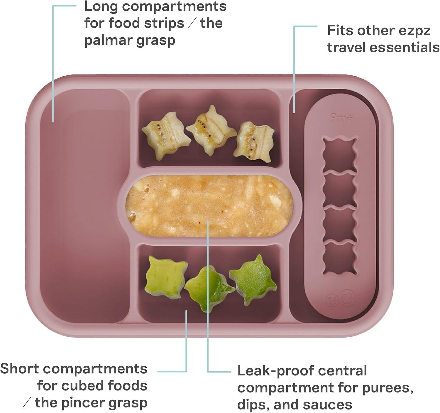 Lonchera EzPz Rosa con Tapa de Silicón para Alimentos — imagen 3