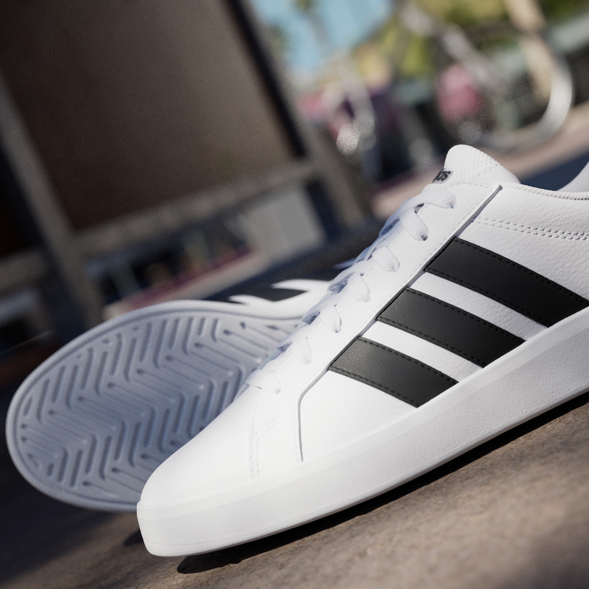 Tenis Adidas Grand Court Base 3.0 Blanco - Hombre — imagen 8