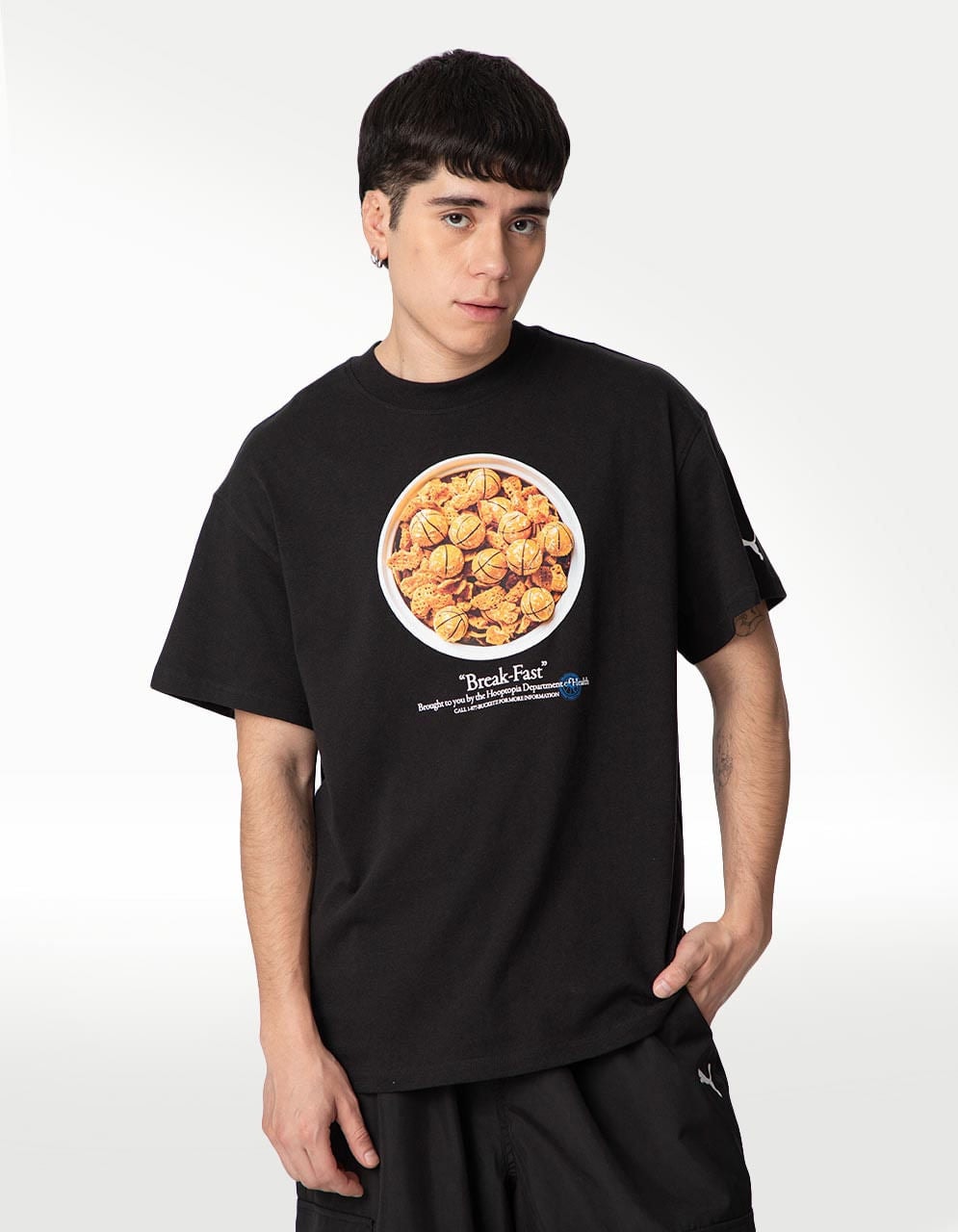 Playera Puma Hooptopia Break Fast Negro - Mujer — imagen 2