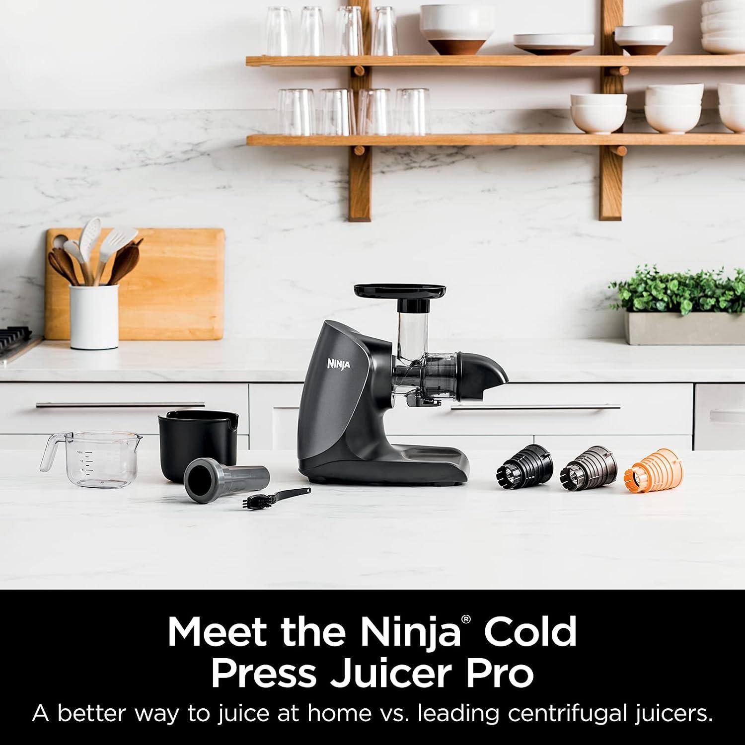 Extractor de Jugos en Frío Ninja Cold Press Juicer Pro Gris con 3 Filtros — imagen 5