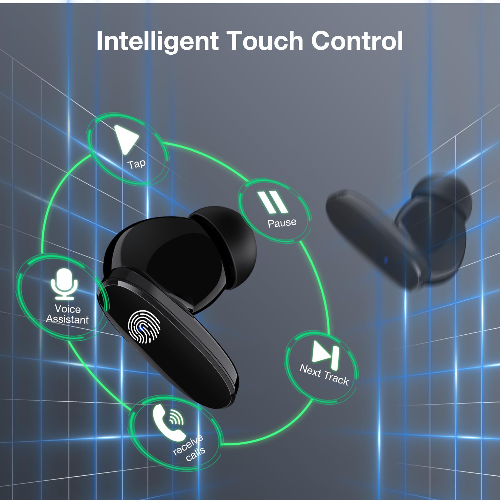 1 Hora Audífonos Inalámbricos Bluetooth 5.3 Audífonos In-Ear Inalámbricos con Micrófono Auriculares Inalámbricos . — imagen 4