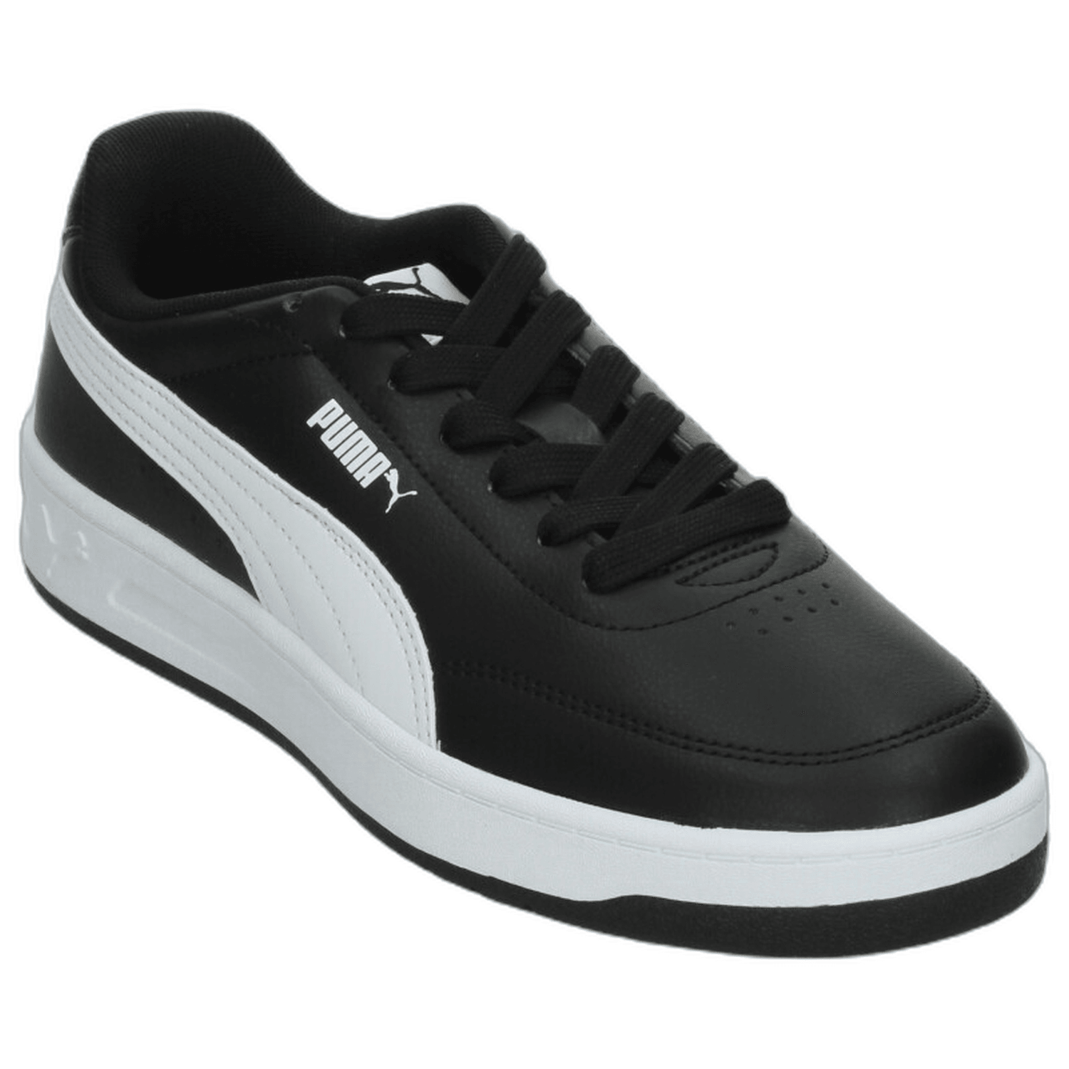 Tenis Puma Court Classic Clean Hombre Casual Negro Caballero — imagen 4
