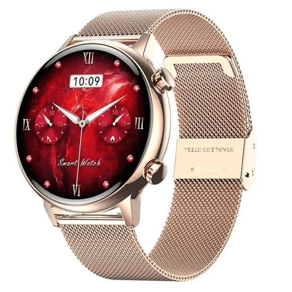 Smartwatch Dorado para Mujer, Romance G-Tide con Llamadas Bluetooth y Monitoreo de Salud — imagen 3