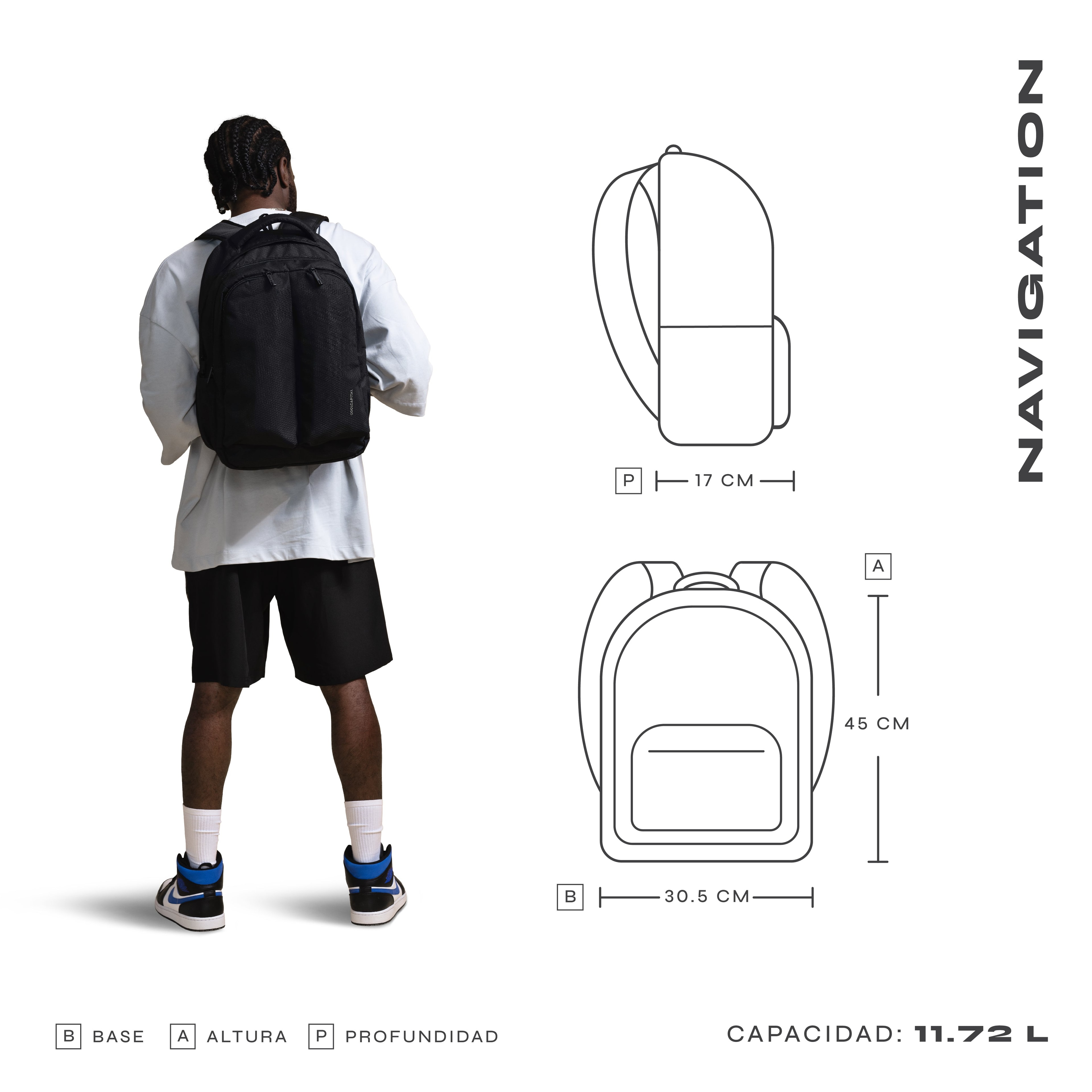 Mochila para laptop CoolCapital Navigation 15.6" pulgadas — imagen 7