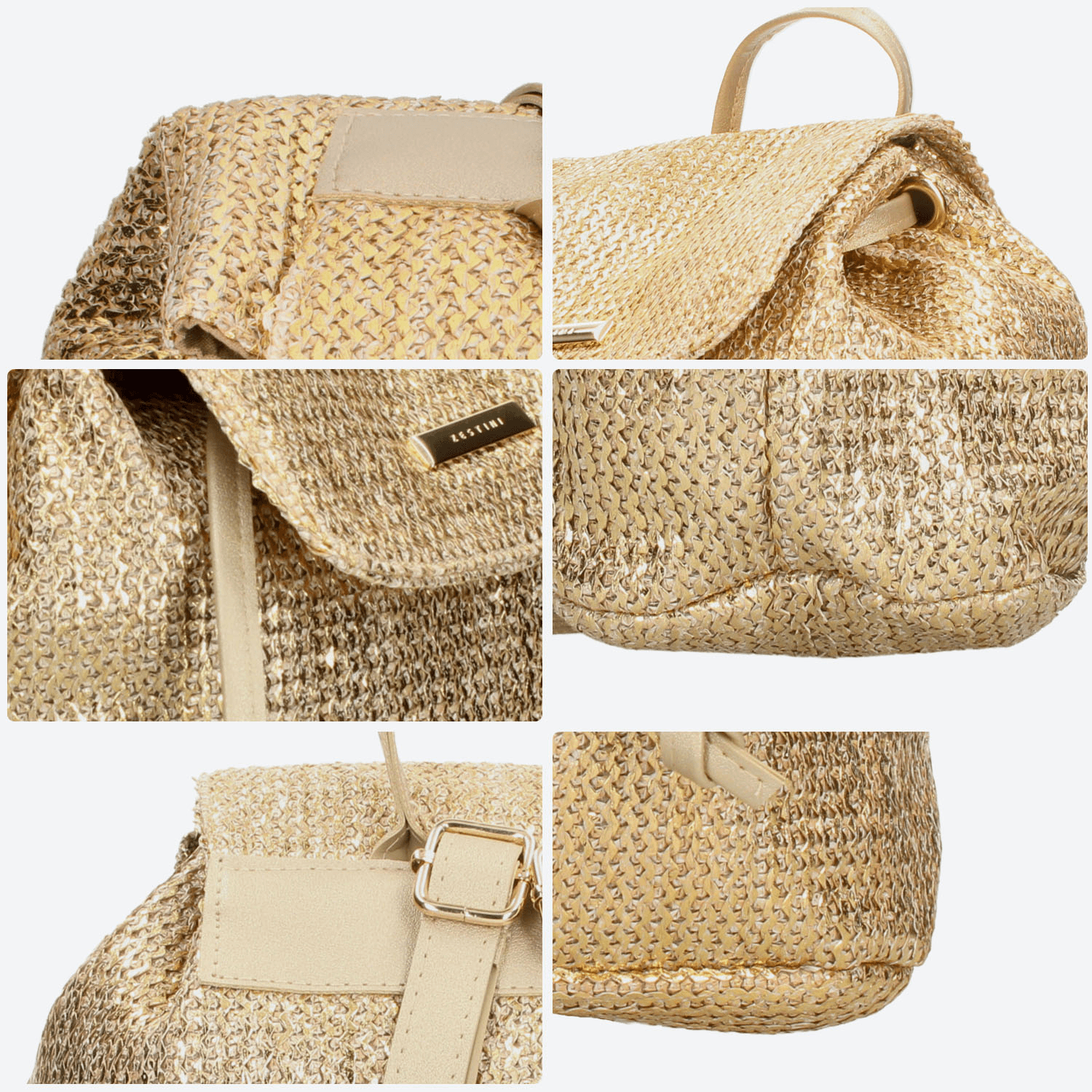 Bolsa Felianna Dama Casual Dorado Mujer — imagen 4