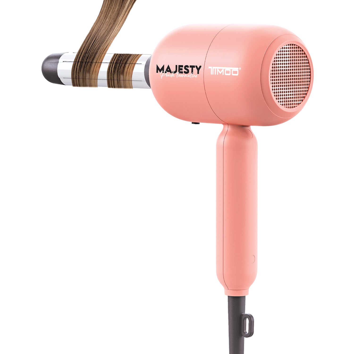 Secadora de Cabello Rizador 2 Barriles 25 mm Majesty Peach Tourmaline Timco SDD104 — imagen 4
