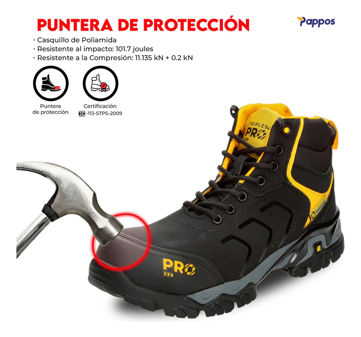 Bota Industrial Triples Pro Hombre Industrial Casquillo Negro Caballero — imagen 3