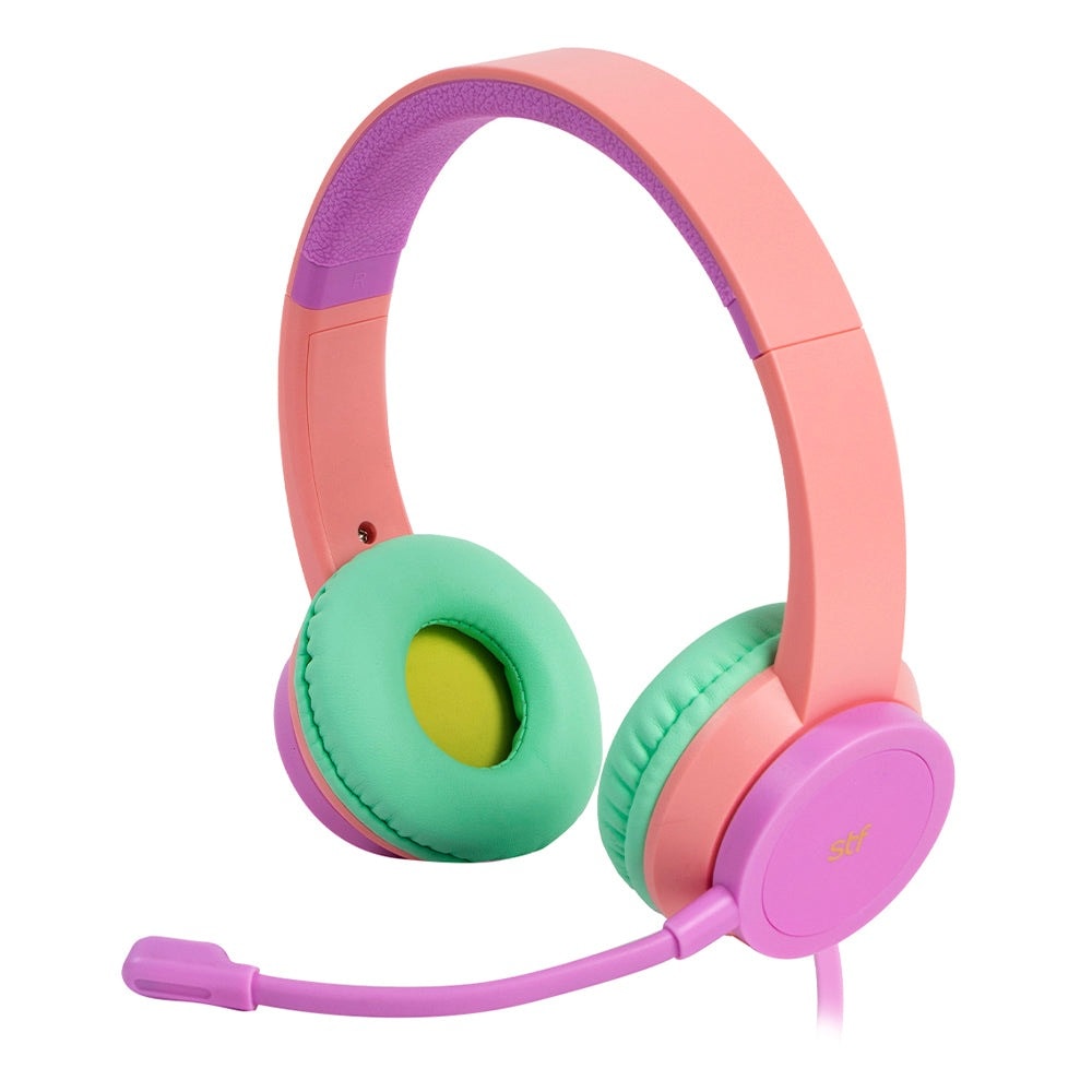 Audífono Alámbrico On-ear STF VIVA! Para computadora, Micrófono, Rosa — imagen 2