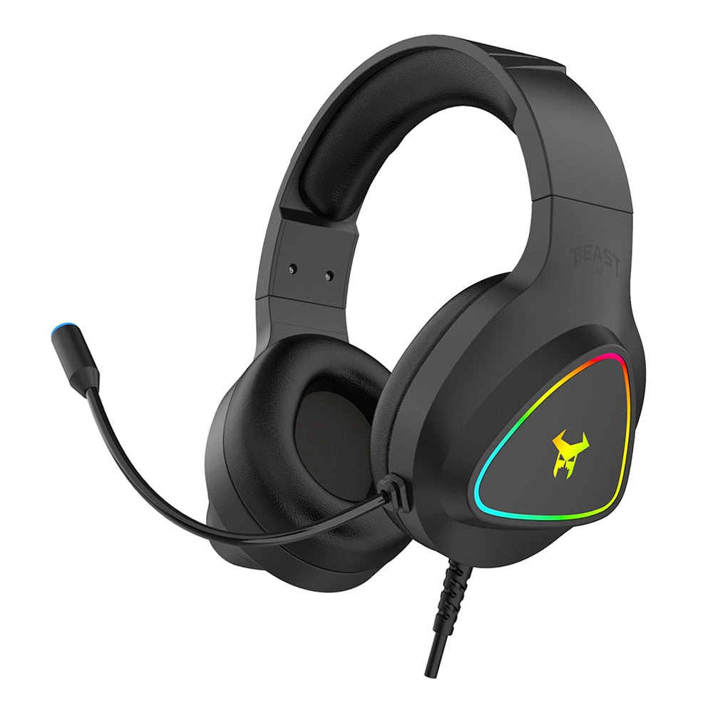 Audífonos Gamer alámbricos STF Beast Muspell Prime: Bocina 50mm, Micrófono, Negro — imagen 2