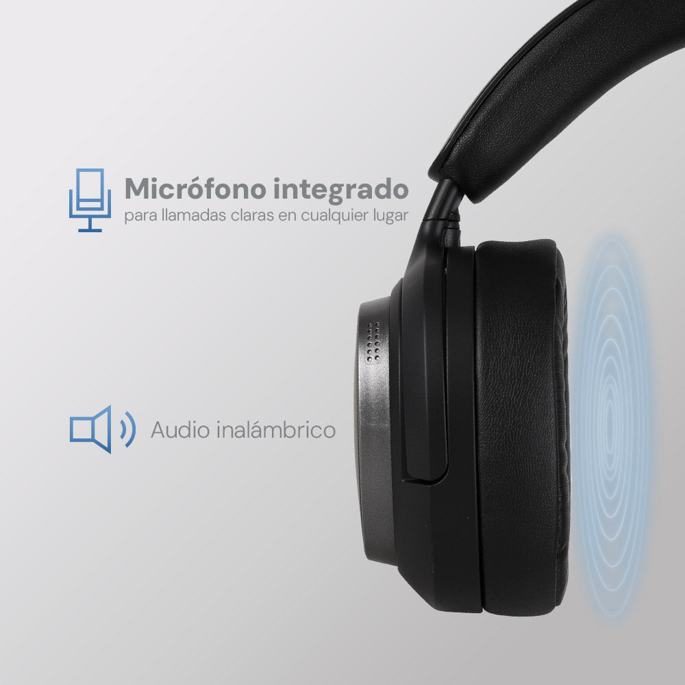 Audifonos Inalámbricos On Ear One STF 14hrs Uso, Negro — imagen 5
