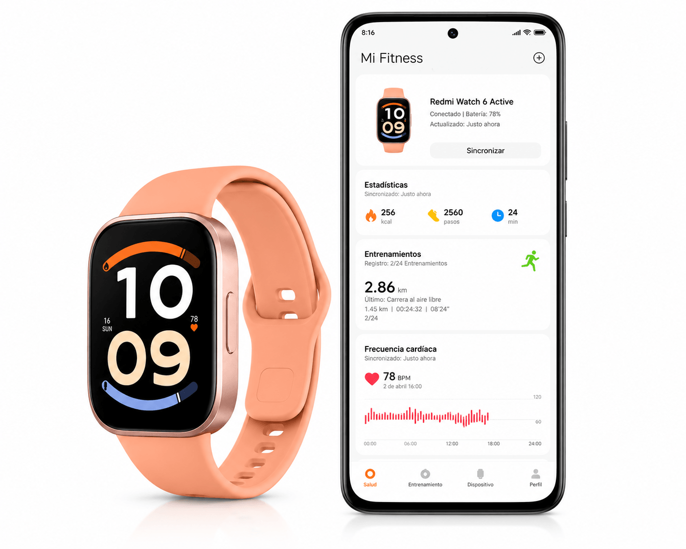 Smartwatch Xiaomi Redmi Watch 6 Active Naranja — imagen 12