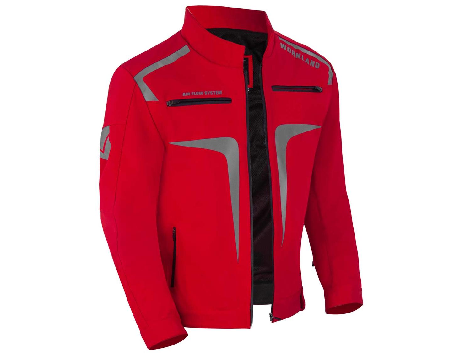 Chamarra moto hombre biker impermeable proteccion WKL 64-ROJ — imagen 2