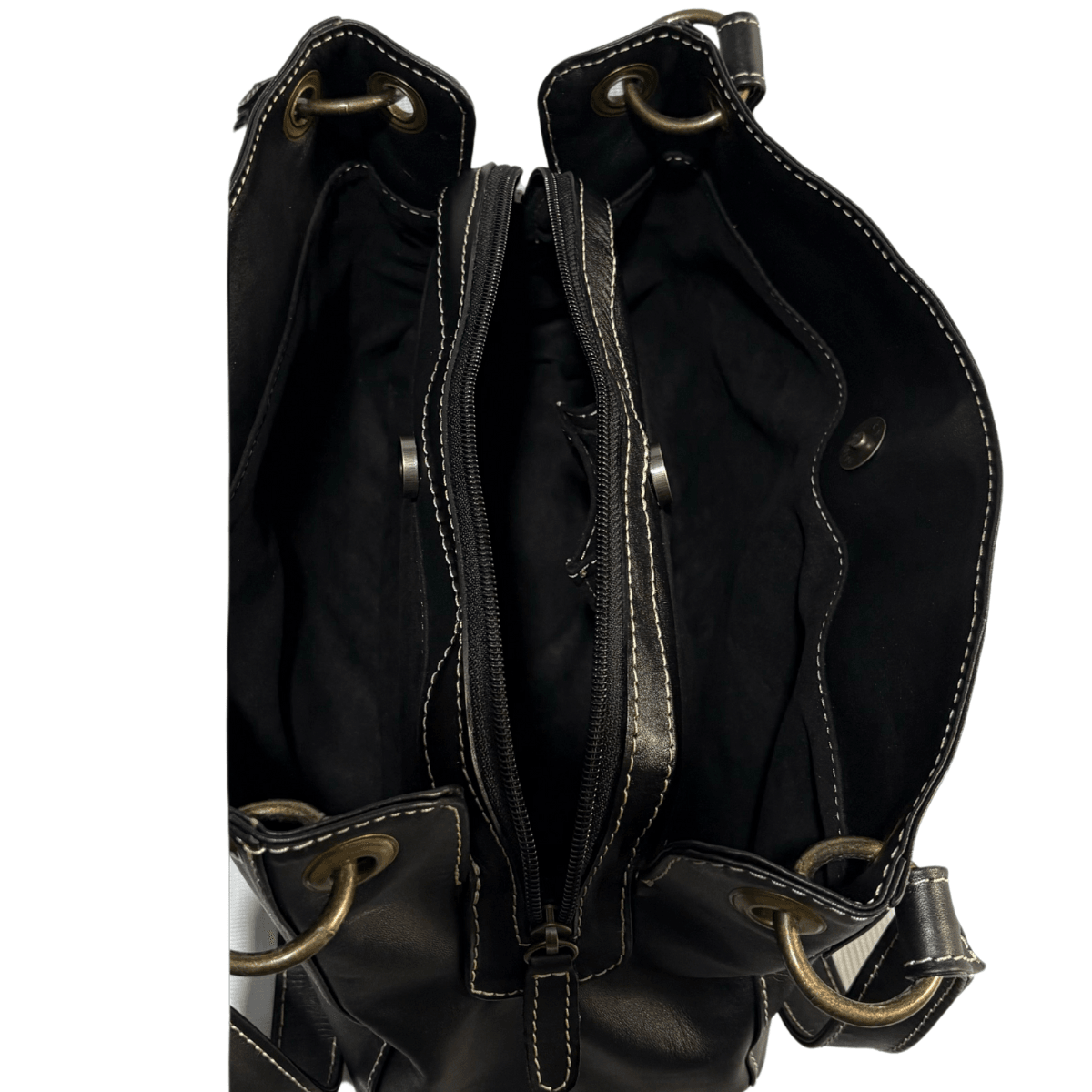 Bolsa Mujer Piel Legitima Cuero Marrón Roxy Hobo — imagen 15