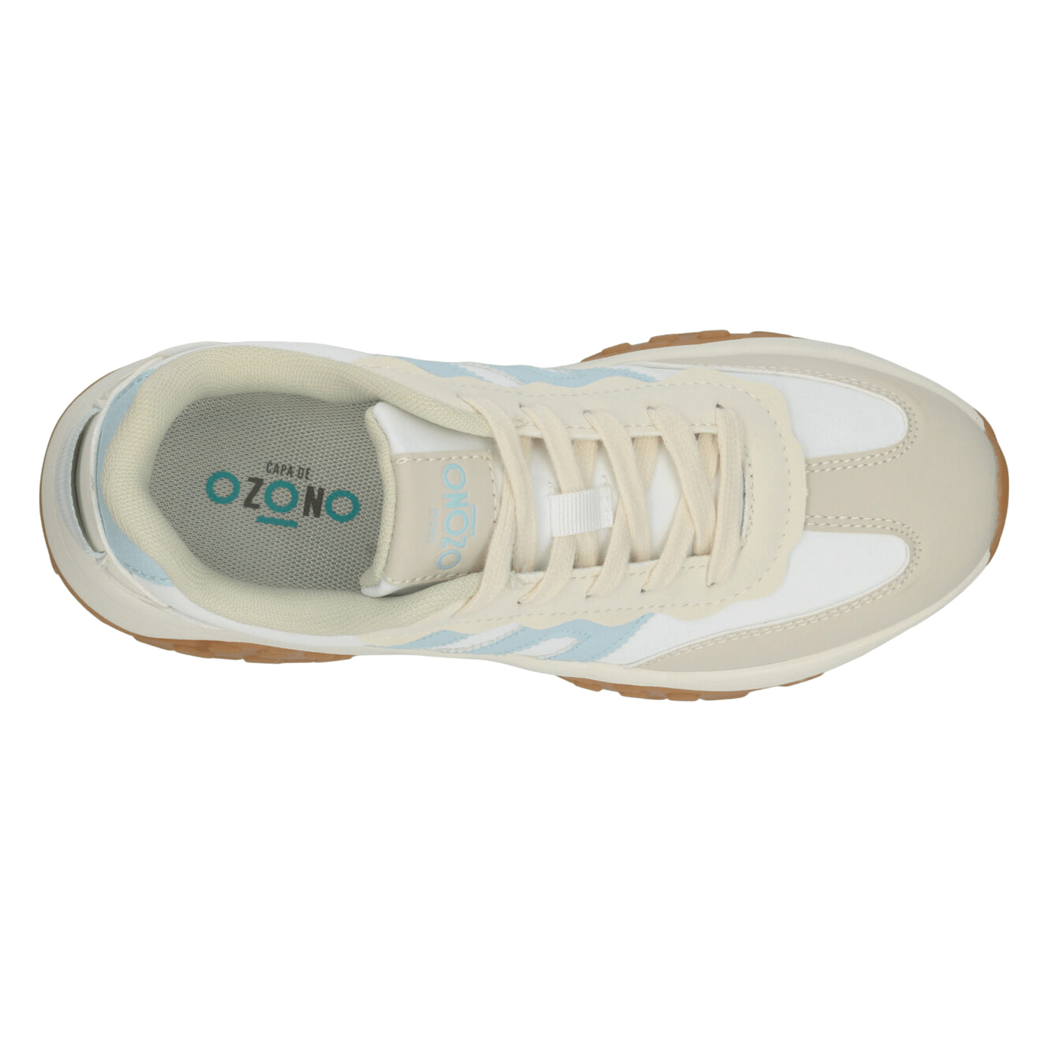 Tenis Ozono Dama Casual Plataforma Blanco Azul Mujer — imagen 8