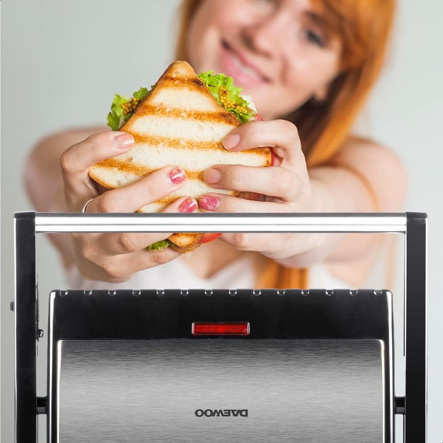 Plancha Grill Parrilla de Panini Daewoo DHG-2673 750W — imagen 7