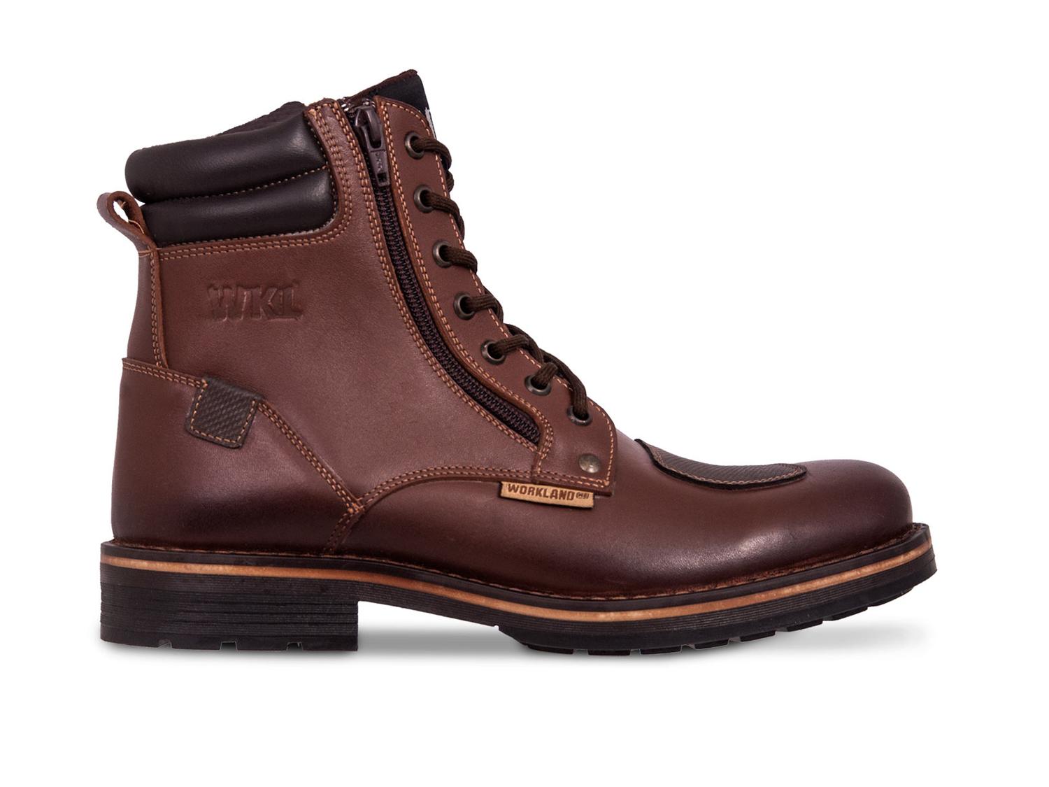 Bota Hombre Moto Biker Casual Workland 89502 Cogñac Cloud — imagen 3