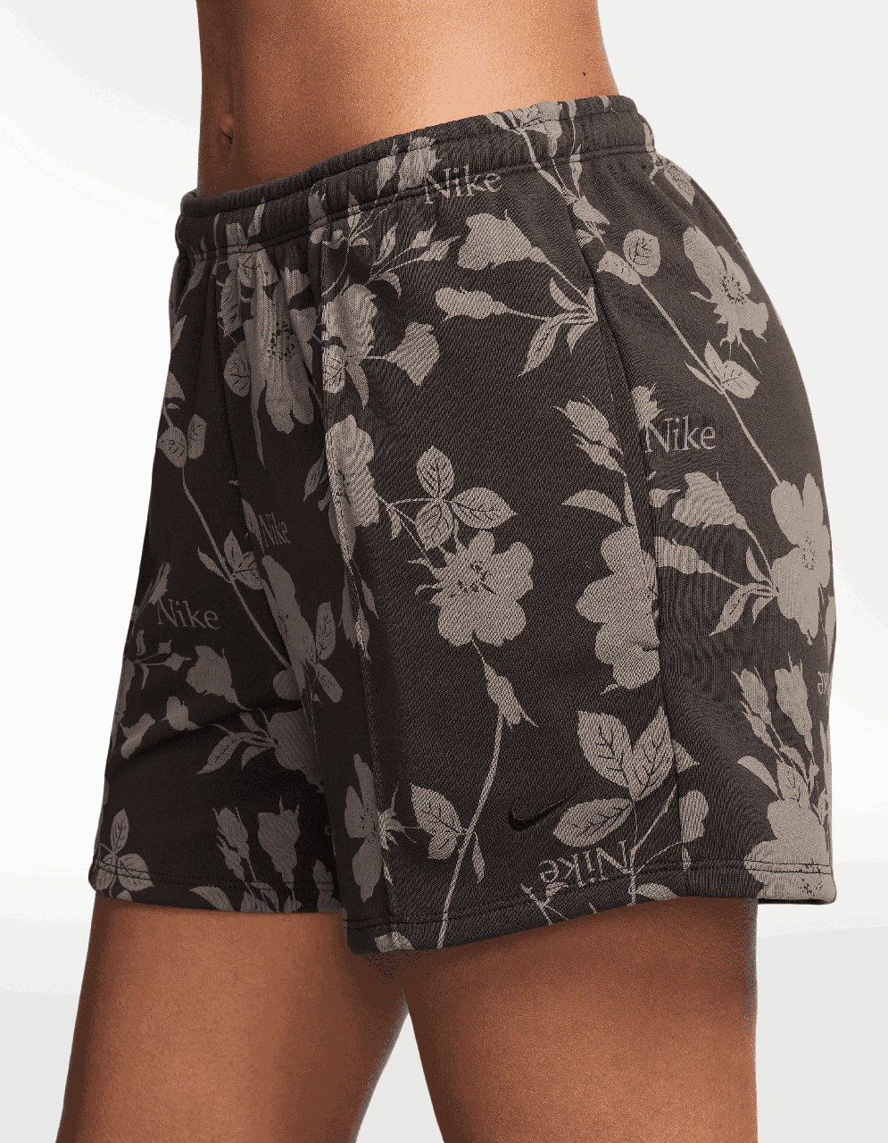 Short Nike W NSW NK CHLL FT MR 4 AOP Café - Mujer — imagen 3