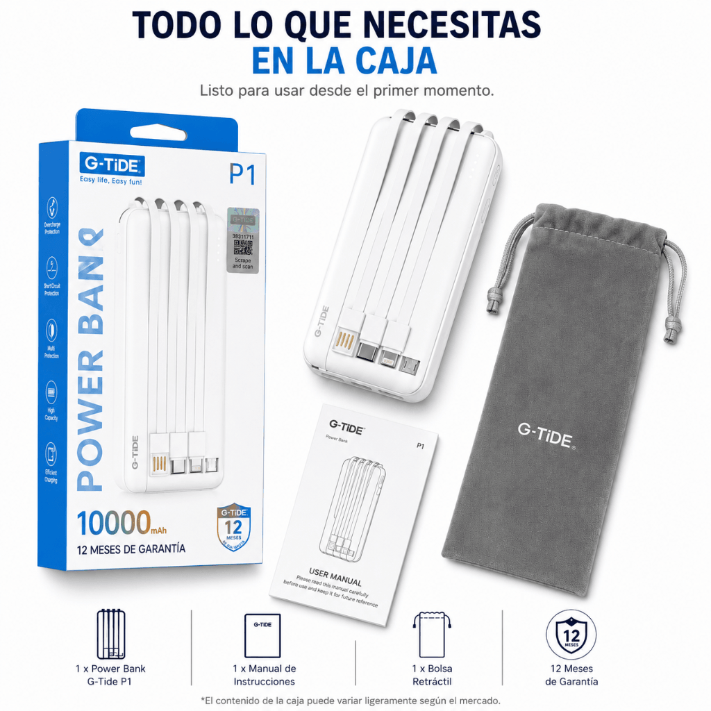 SMARTWATCH REDMI WATCH 5 ACTIVE (PLATA) + POWER BANK G-TIDE P1 10000Mha (BLANCO) + AUDIFONOS G-TIDE H21 (PLATA) — imagen 7