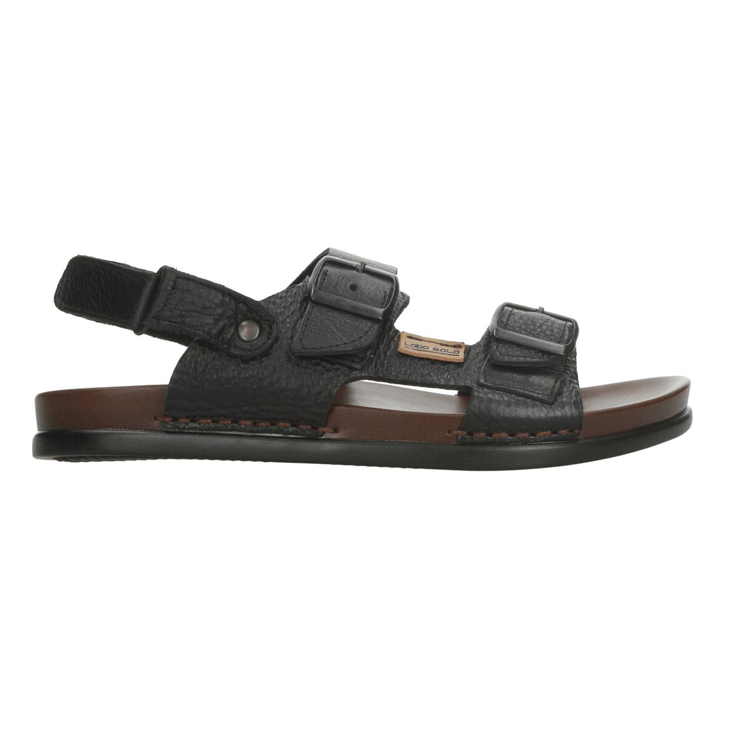 Sandalias Hombre Lobo Solo Negro Casual Caballero — imagen 2