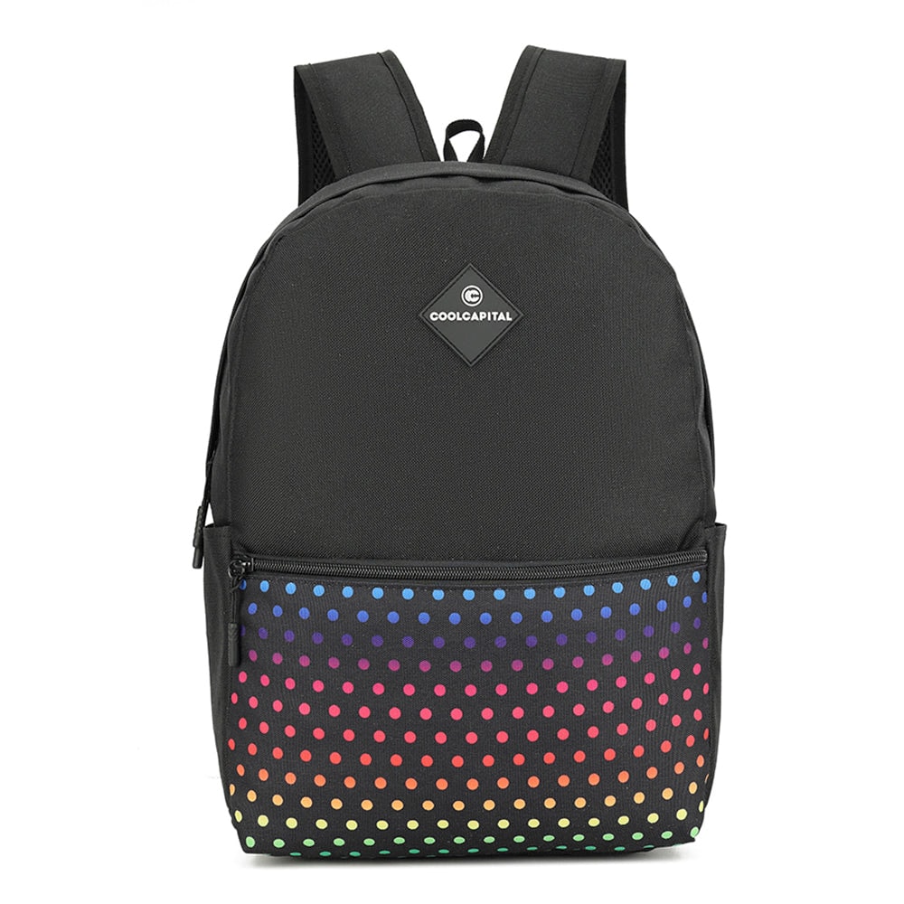 Mochila para laptop CoolCapital Lite Dots 15.6" pulgadas Negro — imagen 2