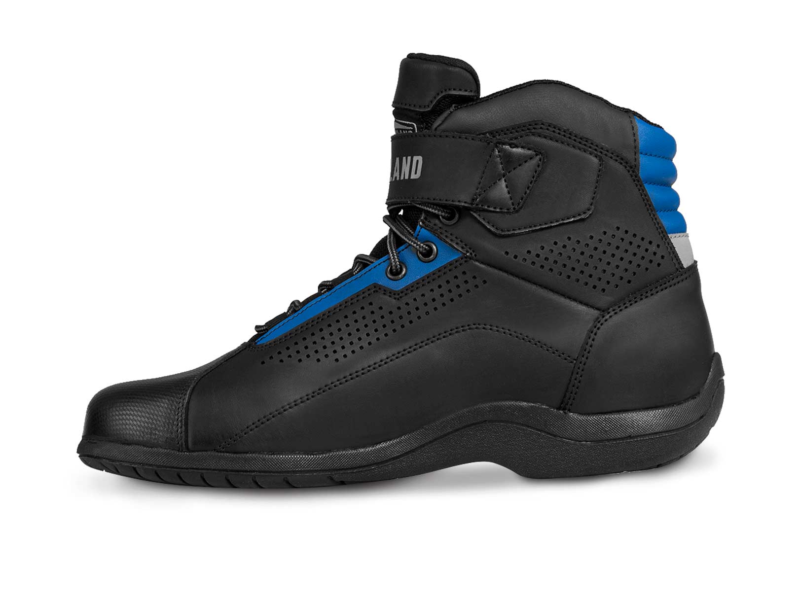Botas hombre motociclista biker touring WKL 80017 Negro Azul — imagen 13