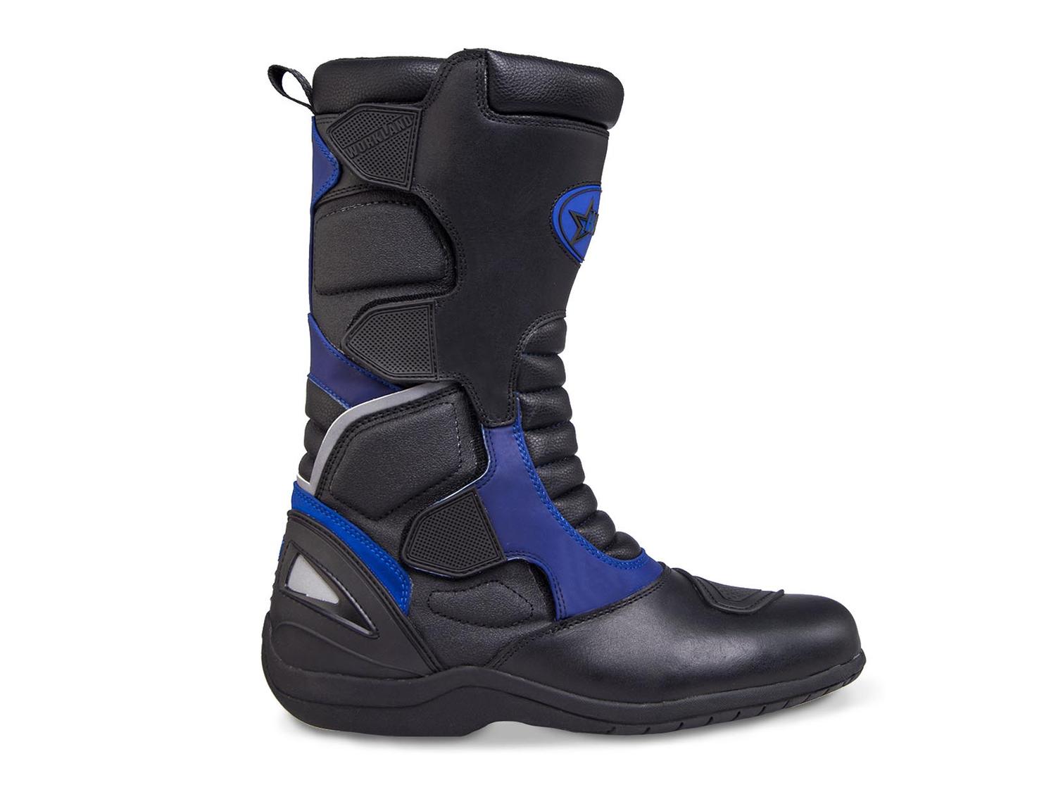 Botas Biker Hombre Doble proposito Moto Workland 009 Azul — imagen 2