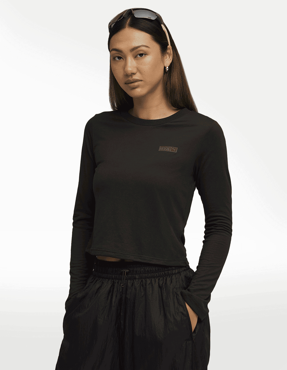 Playera Puma X Rosé Slim Longsleeve Negro - Mujer — imagen 2