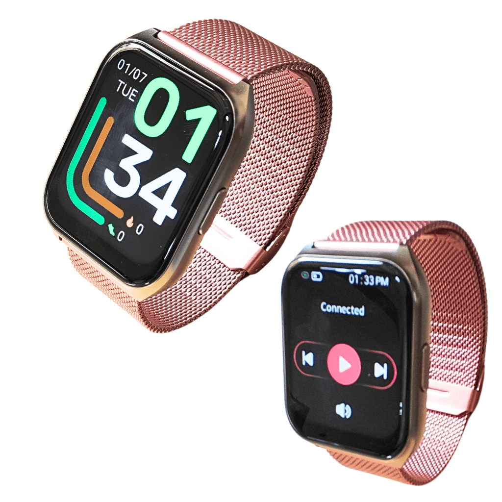 Filwans Gts Mini Smartwatch Notifica Apps con 2 Correas Metal rosa y silicona — imagen 10