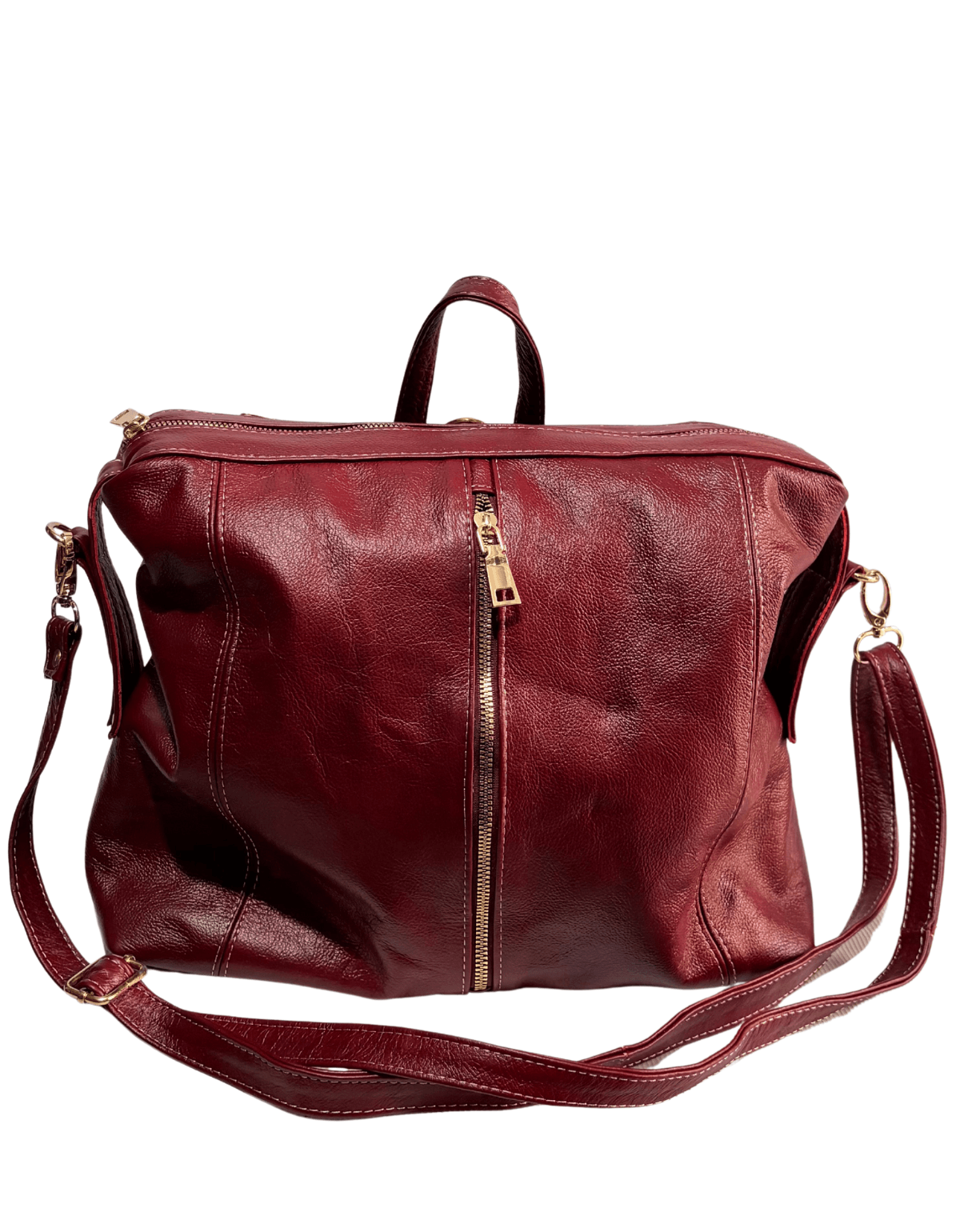 Mochila De Piel Legitima 100% Original 3 En 1 Juvenil Convertible Jf1 — imagen 14