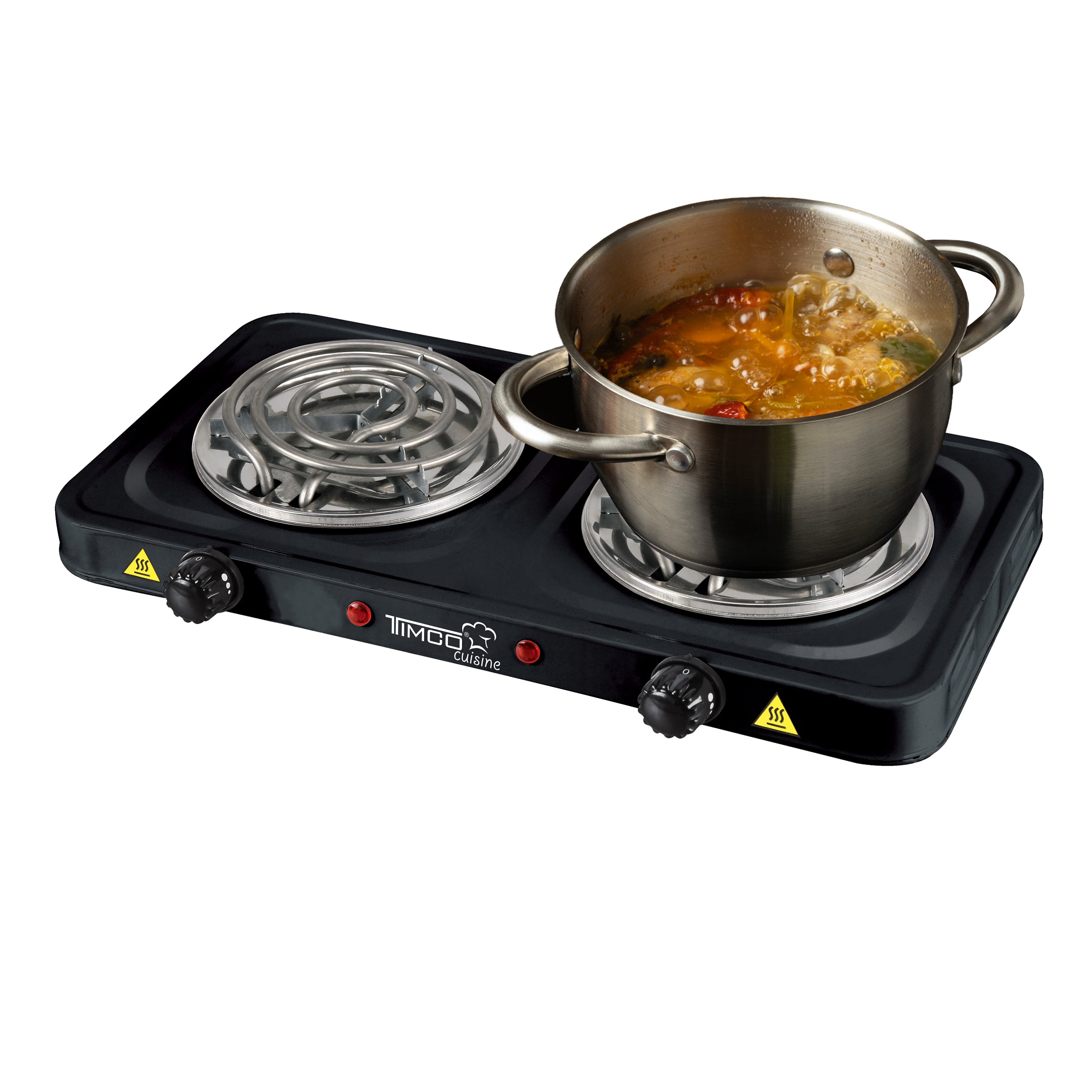 Parrilla Eléctrica 2 Quemadores con Termostato Color Negro Timco PE-02 — imagen 3
