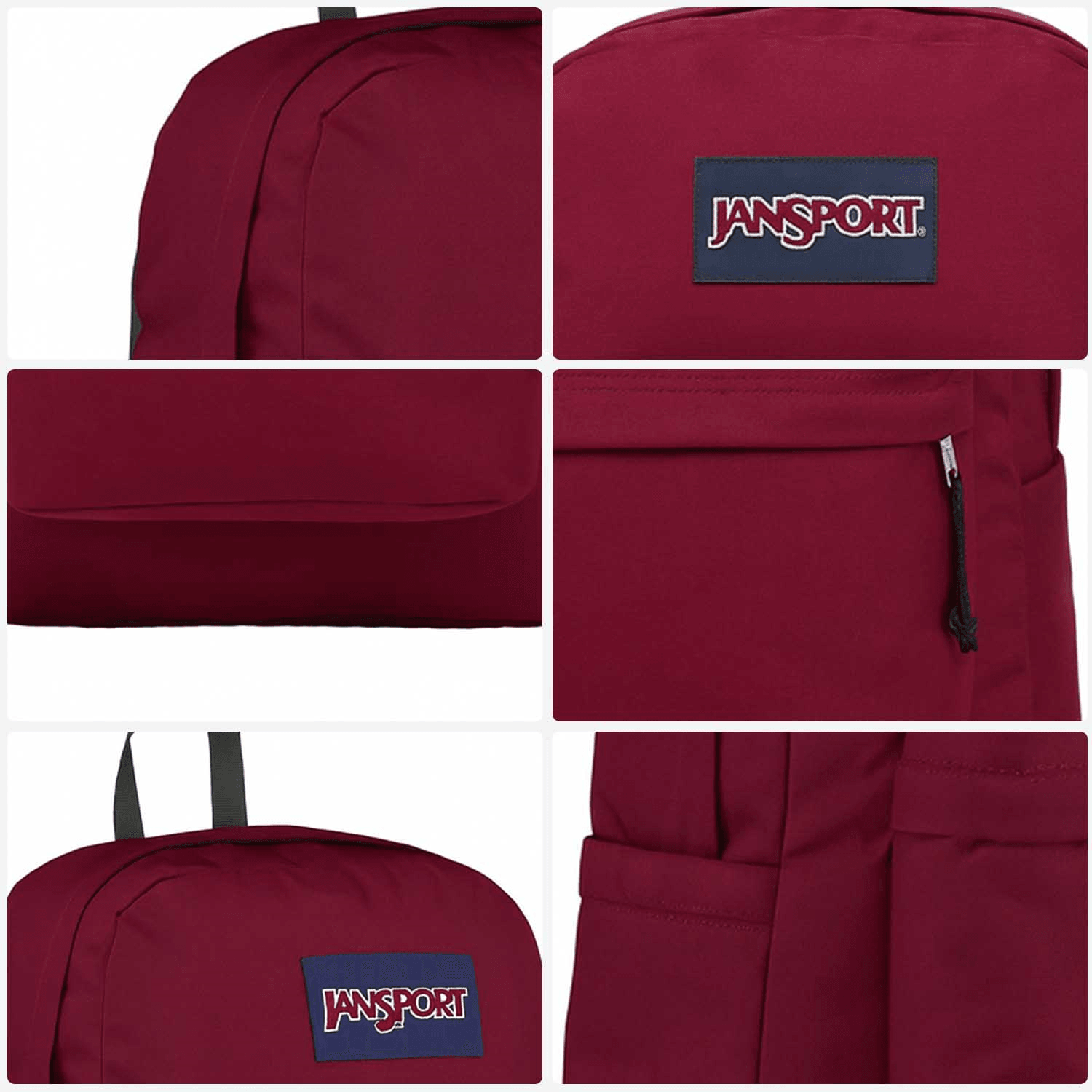 Mochila Dama JanSport Guinda Casual Unisex — imagen 4