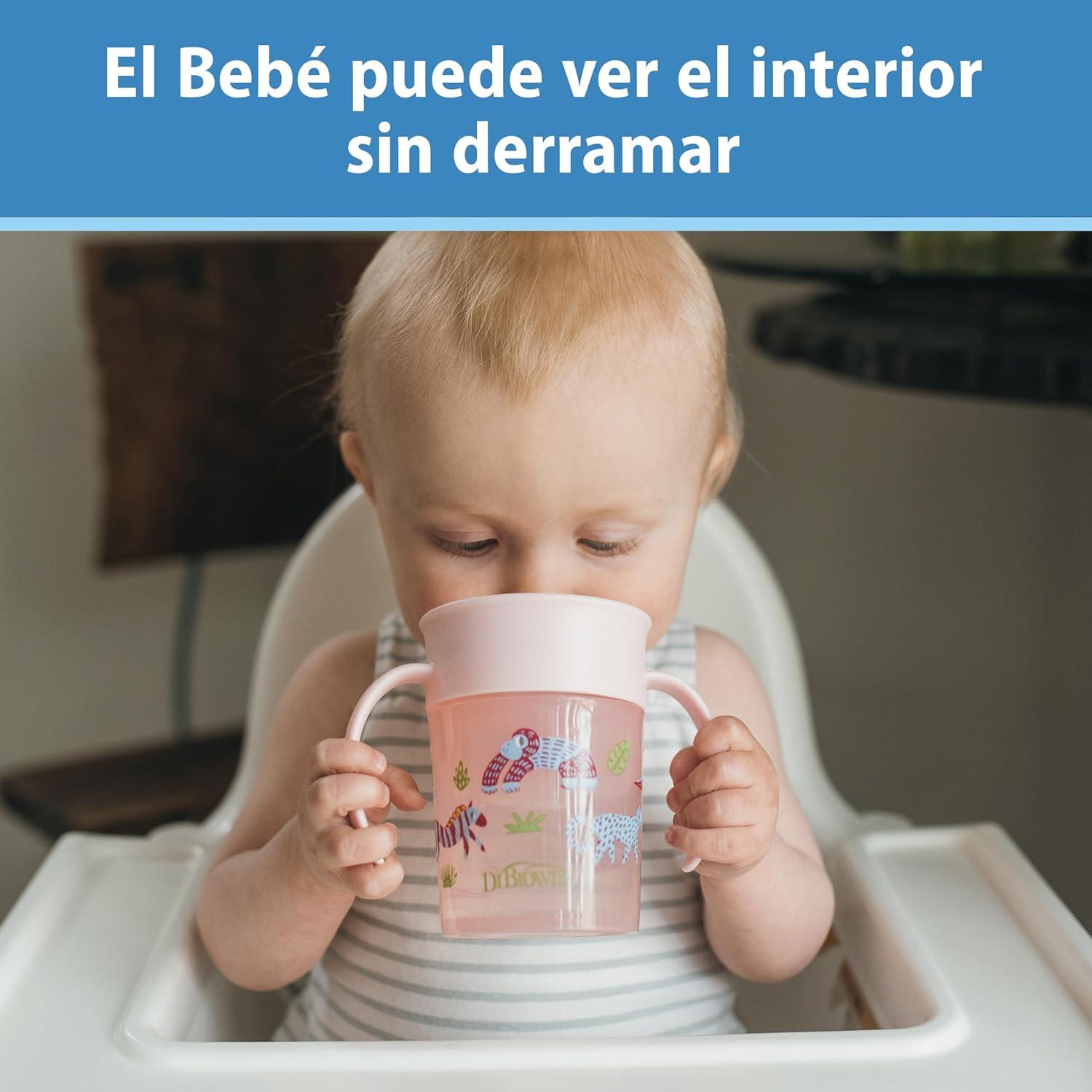 Vaso Entrenador Dr Browns 360° 7oz/200ml 6m+ Color Rosa — imagen 8